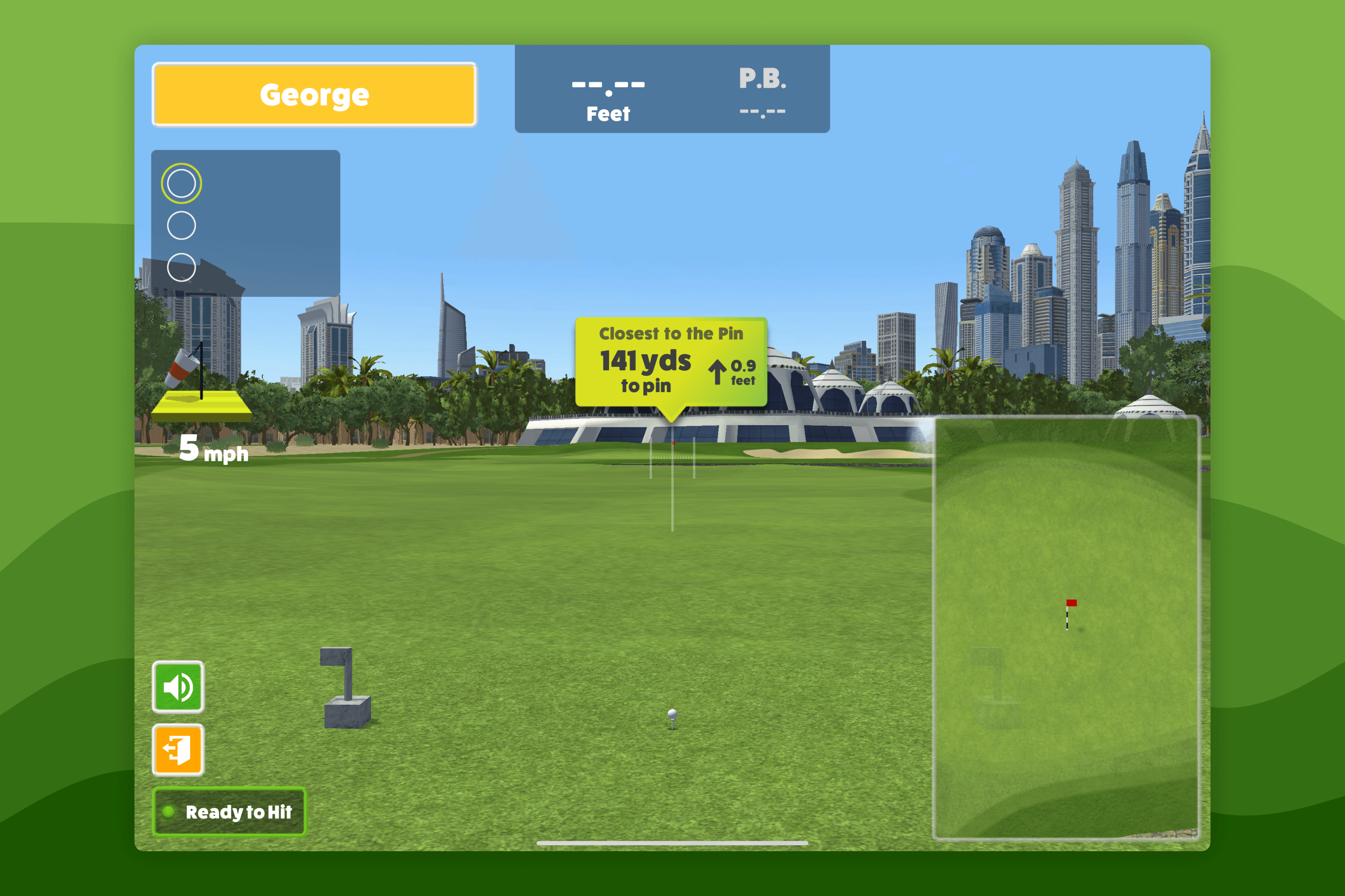 Awesome Golf Simulator Closest to the Pin at Emirates Majlis