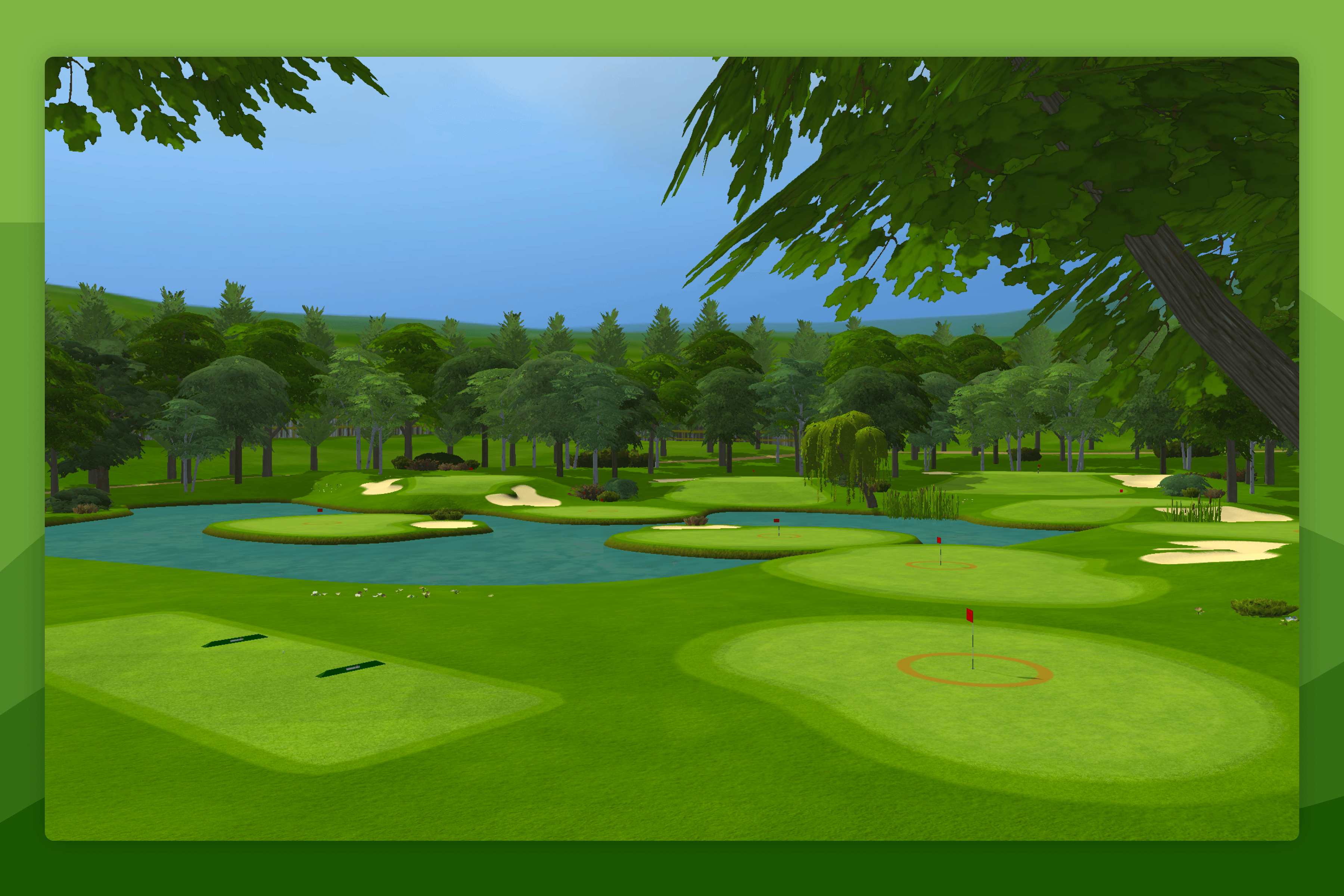 Awesome Golf Simulator Approach Shots Scene