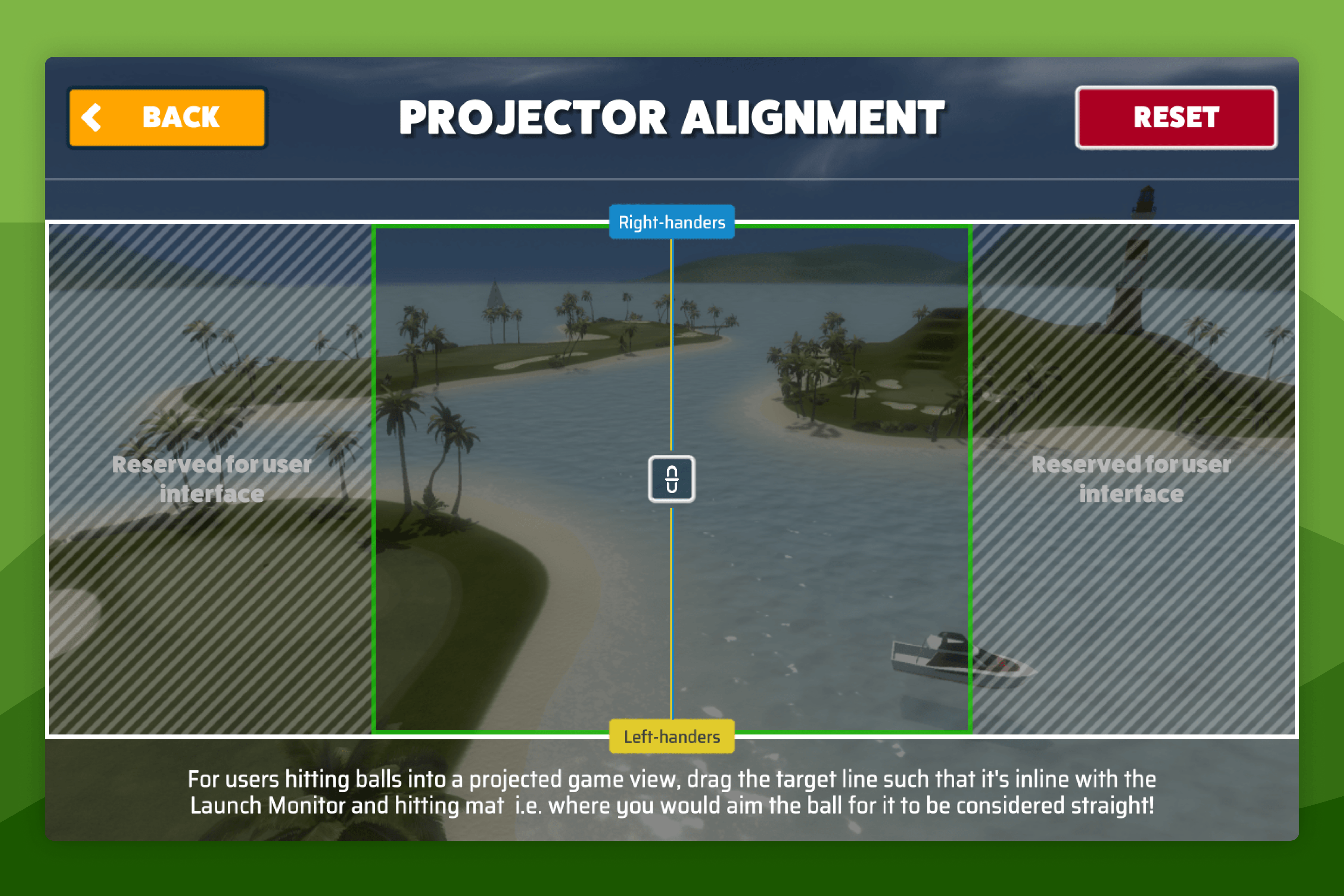 Awesome Golf Simulator Projector Alignment Settings' Screen