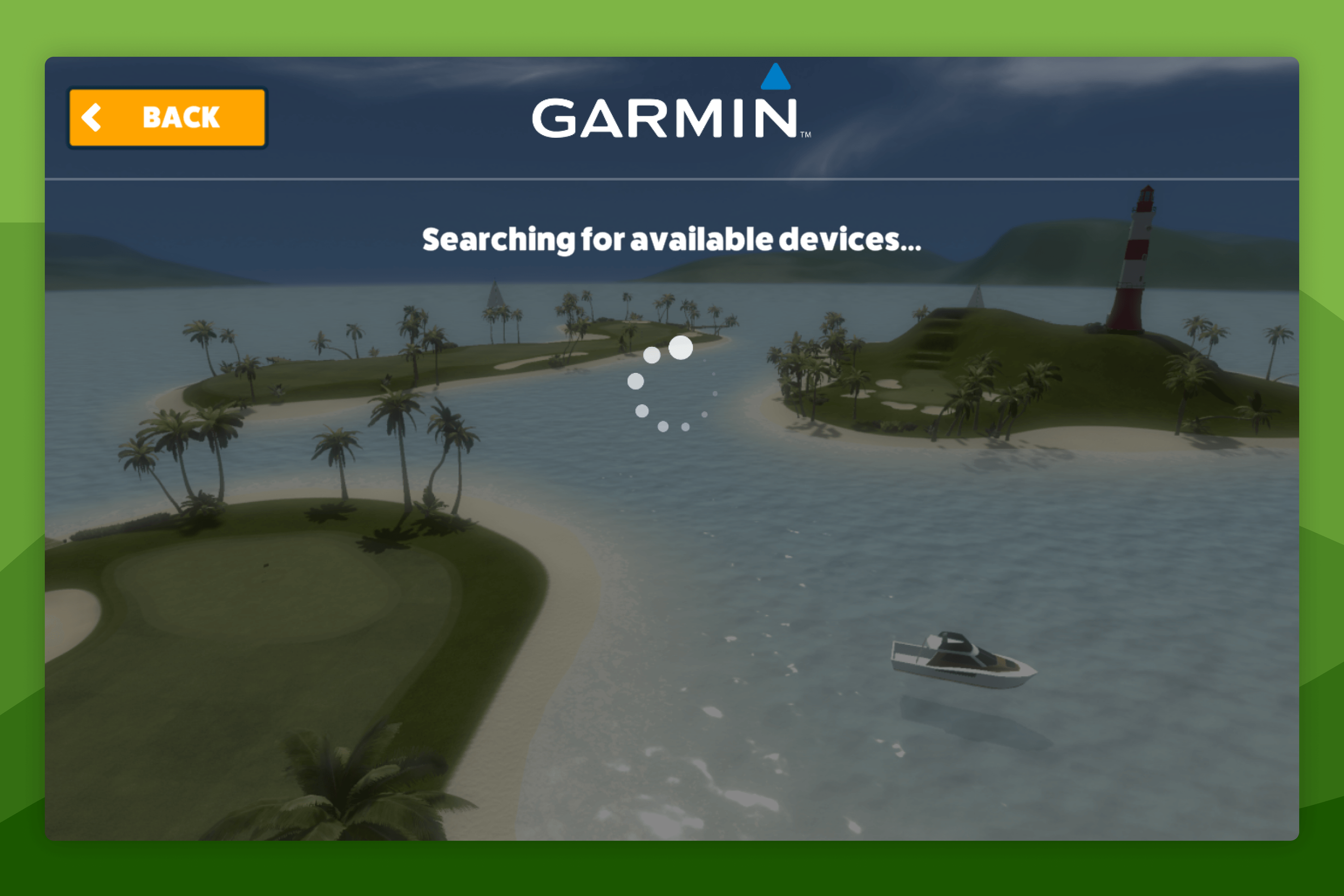 Awesome Golf Simulator Garmin R10 Searching Screen
