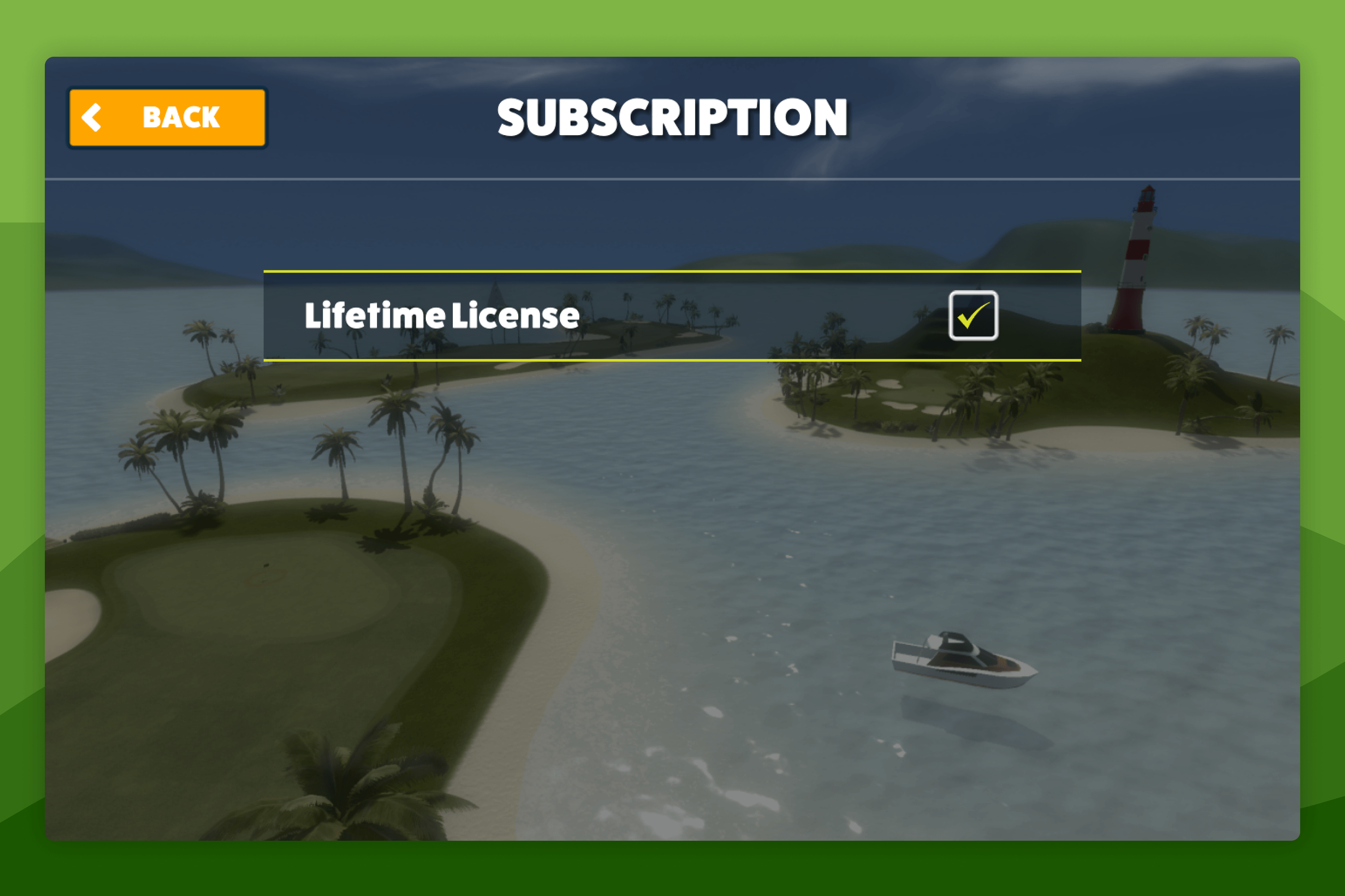 Awesome Golf Simulator License Settings for Lifetime License