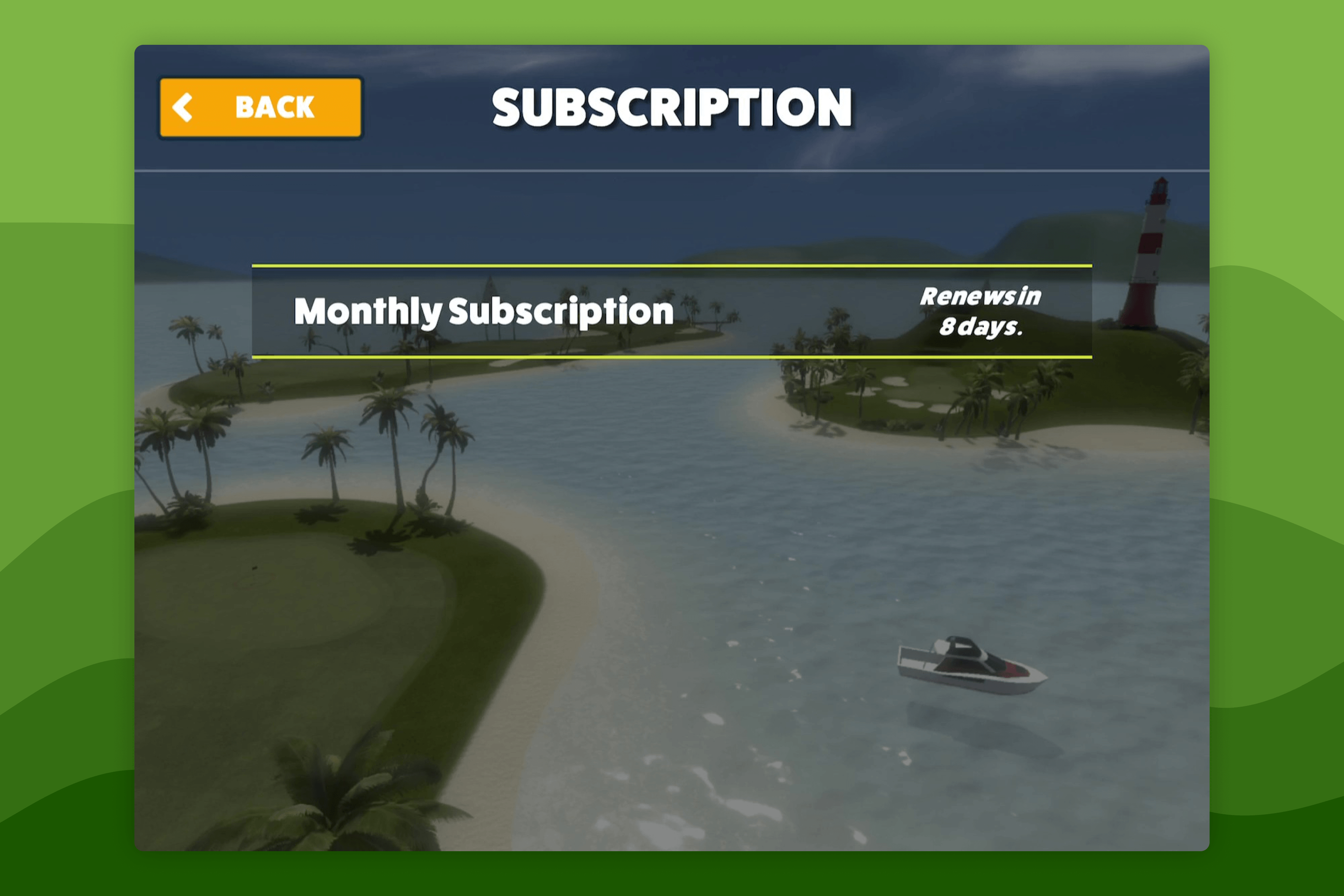 Awesome Golf Simulator License Settings for Monthly Subscription