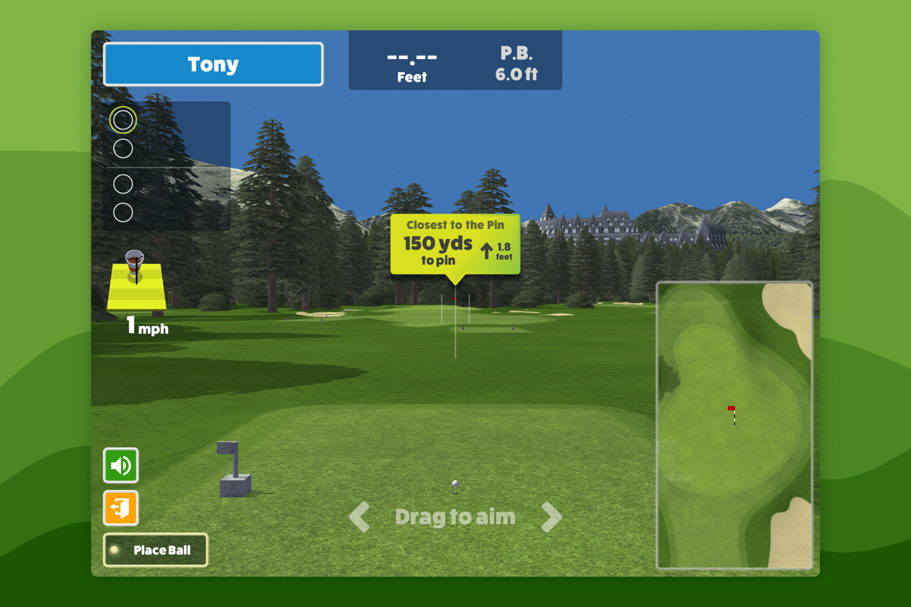 Updated Closest to the Pin Play Style in Awesome Golf Simulator, Banff Springs Virtual Golf Course