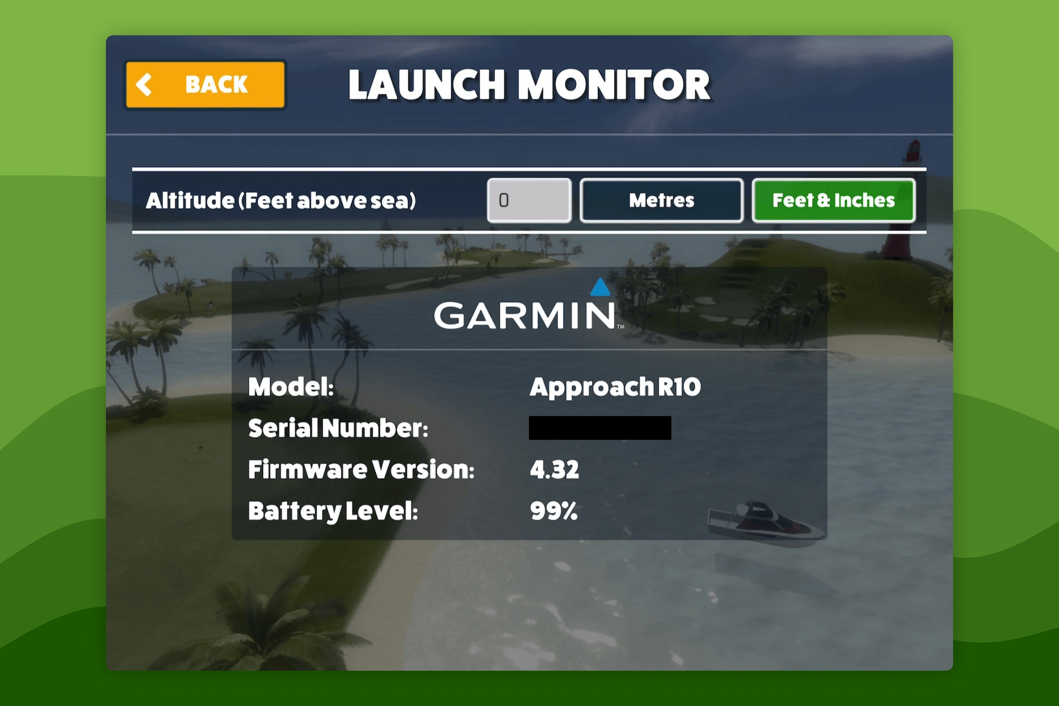 Awesome Golf Simulator Launch Monitor Settings for Garmin Approach R10