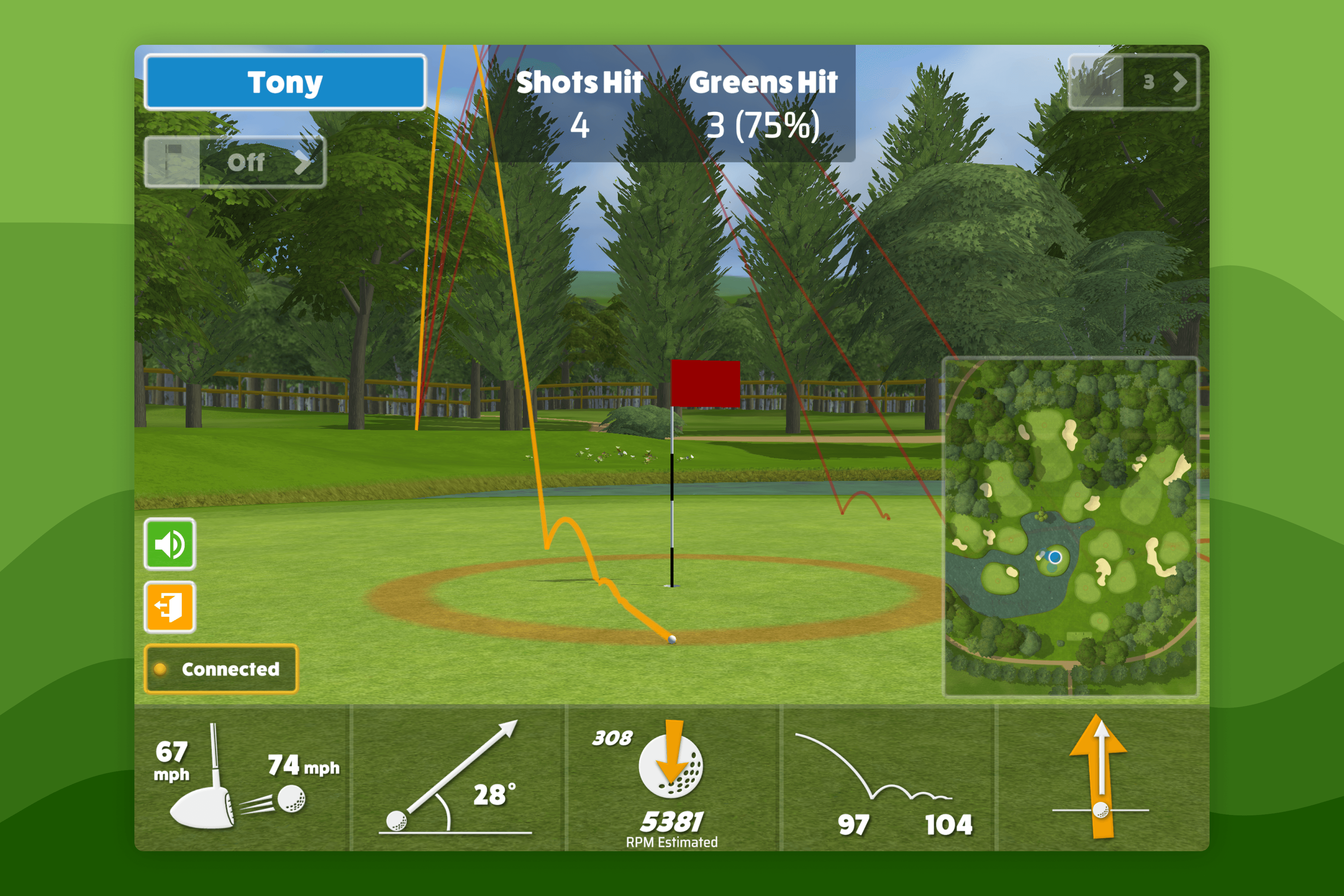 Improved Ball-Flight Trajectories in Awesome Golf Simulator Virtual Golf