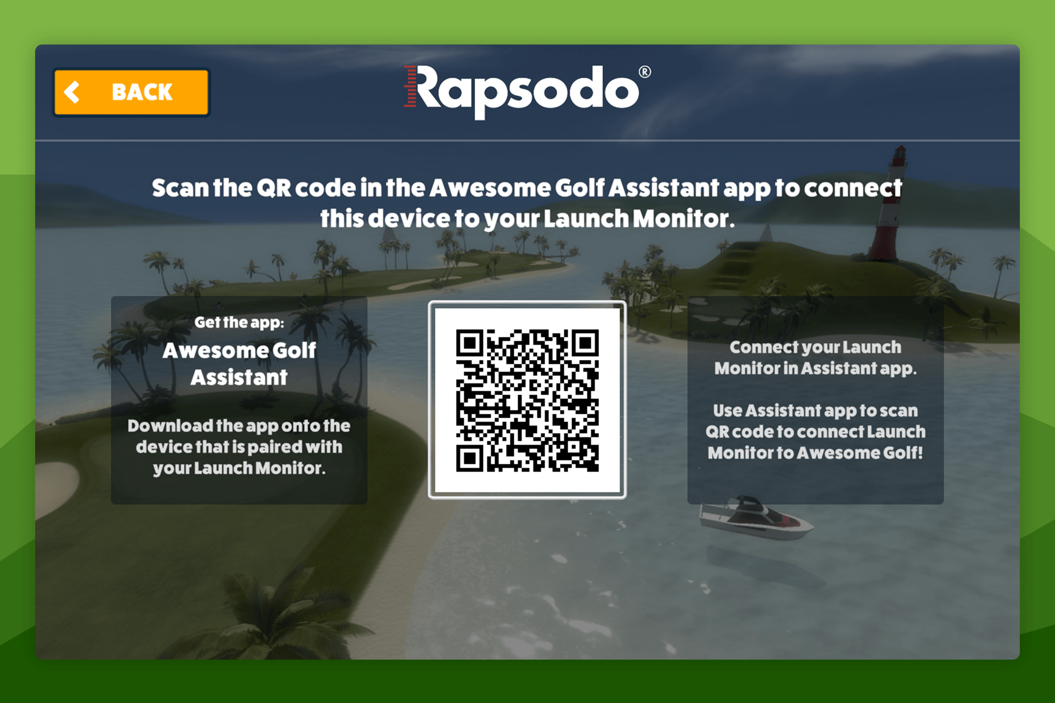 Awesome Golf Simulator Rapsodo Assistant Connect Screen